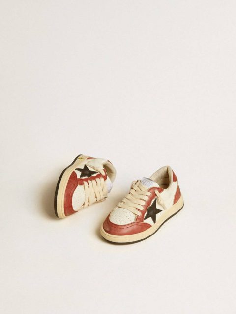 Ball Star Young In Nappa With Black Star And Red Leather Inserts Boys (4-10 Years) Golden Goose Kids - Image 2