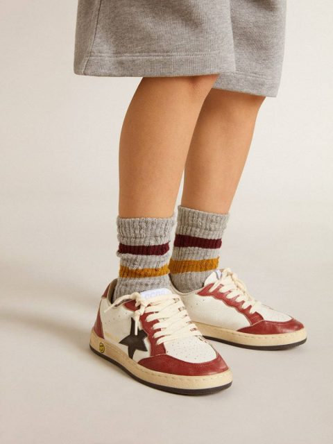 Ball Star Young In Nappa With Black Star And Red Leather Inserts Boys (4-10 Years) Golden Goose Kids - Image 3