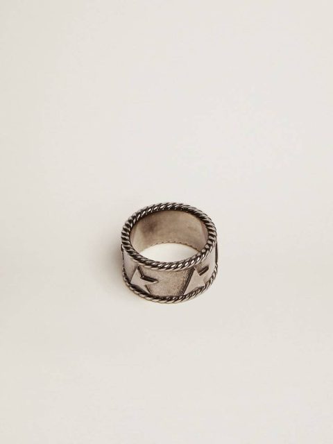 Band Ring In Antique Silver Color Jewelry Antique Silver Women Golden Goose