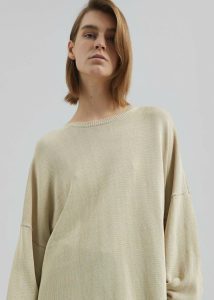 Basel Crew Neck Sweater - Cement The Frankie Shop Women Knitwear Beige - Image 5