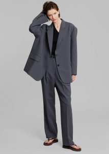 Bea Blazer - Charcoal Grey Outerwear The Frankie Shop Women