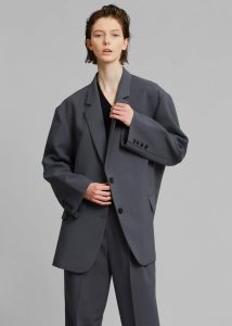 Bea Blazer - Charcoal Grey Outerwear The Frankie Shop Women - Image 5