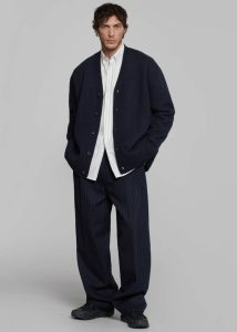 Beck Wool Cardigan - Navy Men Blue Knitwear The Frankie Shop - Image 3