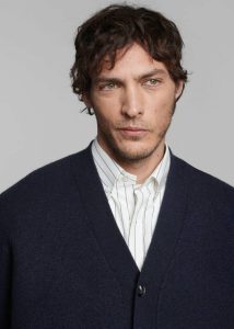 Beck Wool Cardigan - Navy Men Blue Knitwear The Frankie Shop - Image 4