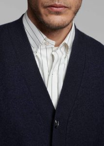 Beck Wool Cardigan - Navy Men Blue Knitwear The Frankie Shop - Image 5