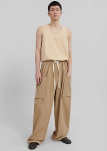 Beige Bottoms Men The Frankie Shop Lauri Drawstring Cargo Pants - Beige - Image 2