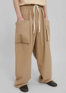 Beige Bottoms Men The Frankie Shop Lauri Drawstring Cargo Pants - Beige - Image 3