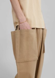 Beige Bottoms Men The Frankie Shop Lauri Drawstring Cargo Pants - Beige - Image 5