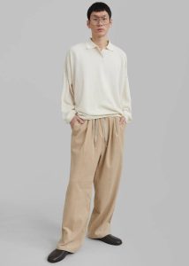 Beige Bottoms The Frankie Shop Men Brixton Corduroy Joggers - Beige - Image 2