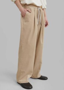 Beige Bottoms The Frankie Shop Men Brixton Corduroy Joggers - Beige - Image 4
