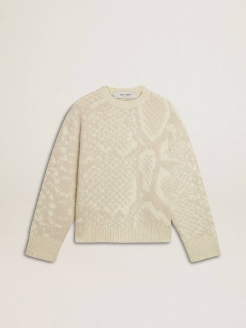 Beige Golden Goose Knitwear Women’s Beige Cny Sweater With Patterns Women