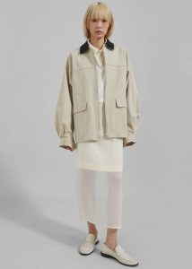 Beige Malia Utility Jacket - Beige Women Outerwear The Frankie Shop - Image 2