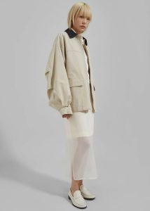 Beige Malia Utility Jacket - Beige Women Outerwear The Frankie Shop - Image 4