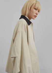 Beige Malia Utility Jacket - Beige Women Outerwear The Frankie Shop - Image 5