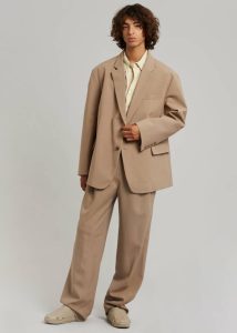 Beige Outerwear Men The Frankie Shop Beo Blazer - Latte - Image 3