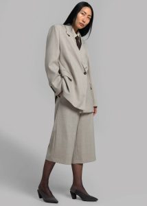 Beige Tessa Wool Bermuda - Beige The Frankie Shop Bottoms Women - Image 4