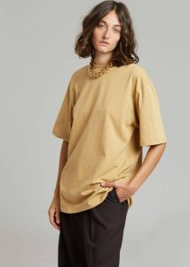 Beige The Frankie Shop Evora Tee - Sahara Tops Men - Image 3
