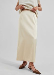Beige The Frankie Shop Women Adriana Midi Skirt - Beige Bottoms - Image 2