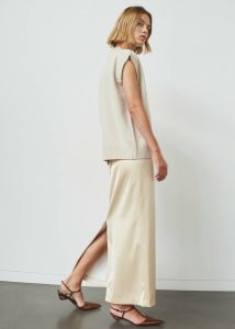 Beige The Frankie Shop Women Adriana Midi Skirt - Beige Bottoms