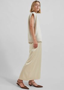 Beige The Frankie Shop Women Adriana Midi Skirt - Beige Bottoms - Image 5