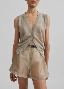 Beige Women Fern Vest - Beige The Frankie Shop Knitwear - Image 4