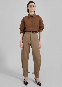 Beige Women Maylis Trousers - Beige Bottoms The Frankie Shop
