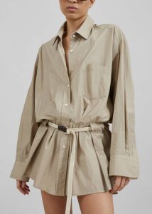 Beige Women The Frankie Shop Jumpsuits Matty Belted Dress - Beige - Image 3