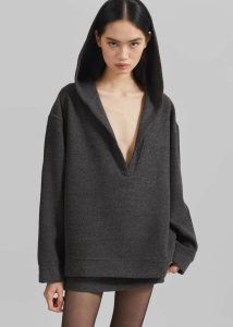 Belsay Hoodie - Charcoal Women The Frankie Shop Grey Tops