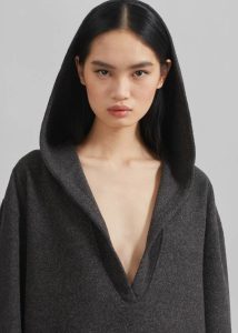 Belsay Hoodie - Charcoal Women The Frankie Shop Grey Tops - Image 4