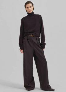Belts Brown Women The Frankie Shop Ora Leather Belt - Brown/Gold - Image 4