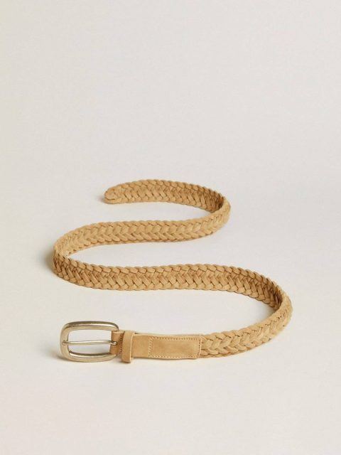 Belts Sand-Colored Woven Leather Belt Men Sand Golden Goose - Image 3