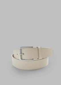 Belts Toni Leather Belt - Mastic The Frankie Shop Women White
