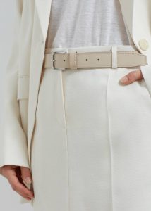 Belts Toni Leather Belt - Mastic The Frankie Shop Women White - Image 4