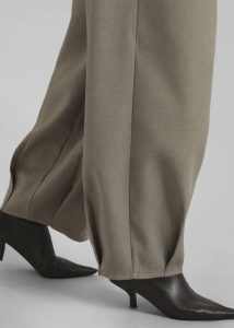 Benicia Tapered Leg Trousers - Taupe Beige The Frankie Shop Women Bottoms - Image 2