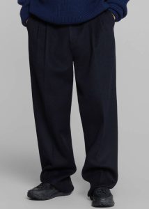 Beo Wool Suit Pants - Navy The Frankie Shop Bottoms Men Blue - Image 4