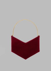 Bevza Grain Clutch - Burgundy Red Women The Frankie Shop Bags