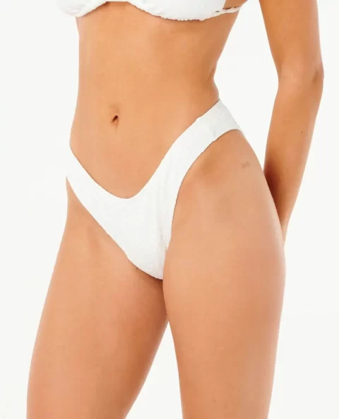 Bikini Bottoms Rip Curl Dusk Textured Hi Leg Cheeky Bikini Bottom Women - Image 3