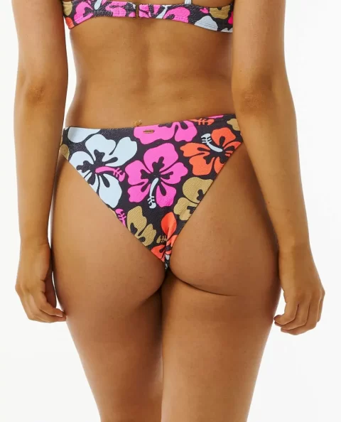 Bikini Bottoms Rip Curl Hibiscus Heat Hi Cut Cheeky Coverage Bikini Bottom Women - Image 3