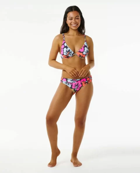 Bikini Bottoms Rip Curl Women Hibiscus Heat Full Coverage Bikini Bottom - Image 4