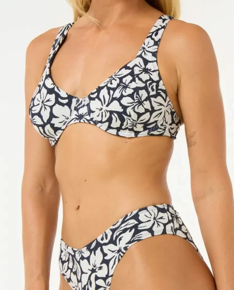 Bikini Bottoms Women Rip Curl Las Flores High Leg Good Coverage Bikini Bottom - Image 5
