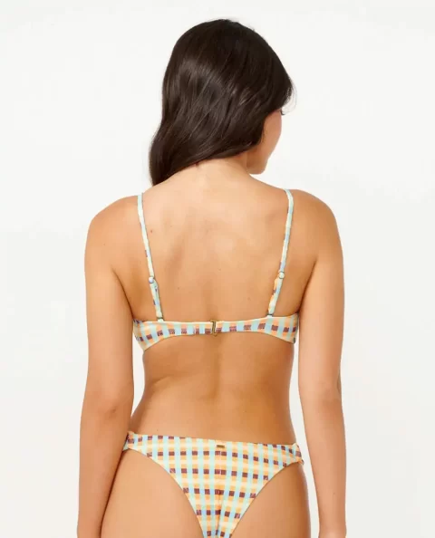 Bikini Tops Rip Curl Women Lottie Check Bandeau Bikini Top - Image 2