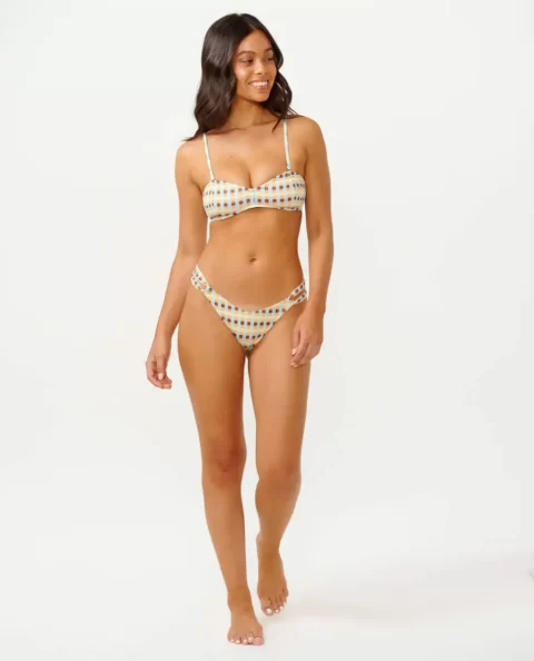 Bikini Tops Rip Curl Women Lottie Check Bandeau Bikini Top - Image 4