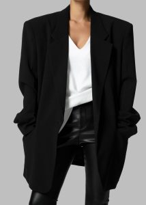 Billie Oversized Blazer - Black Black Women The Frankie Shop Outerwear