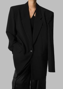 Billie Oversized Blazer - Black Black Women The Frankie Shop Outerwear - Image 3