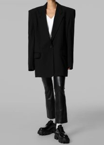 Billie Oversized Blazer - Black Black Women The Frankie Shop Outerwear - Image 4