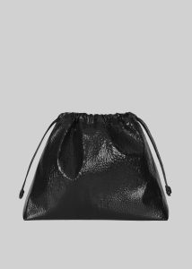 Black Bags The Frankie Shop Women Morgan Crackled Faux Leather Large Pouch - Black - Image 2