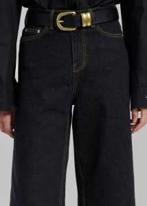 Black Bottoms Mari Denim Bermuda Shorts - Black Wash Women The Frankie Shop - Image 3