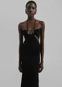 Black Coperni Knitted Halter Dress - Black Dresses The Frankie Shop Women - Image 3