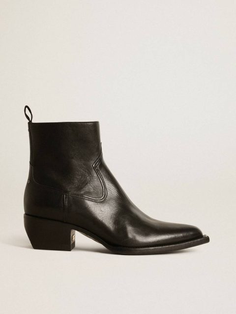 Black Golden Goose Men Boots Men’s Low Debbie Boots In Black Leather