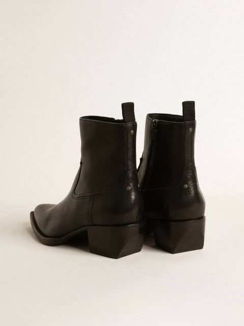 Black Golden Goose Men Boots Men’s Low Debbie Boots In Black Leather - Image 5
